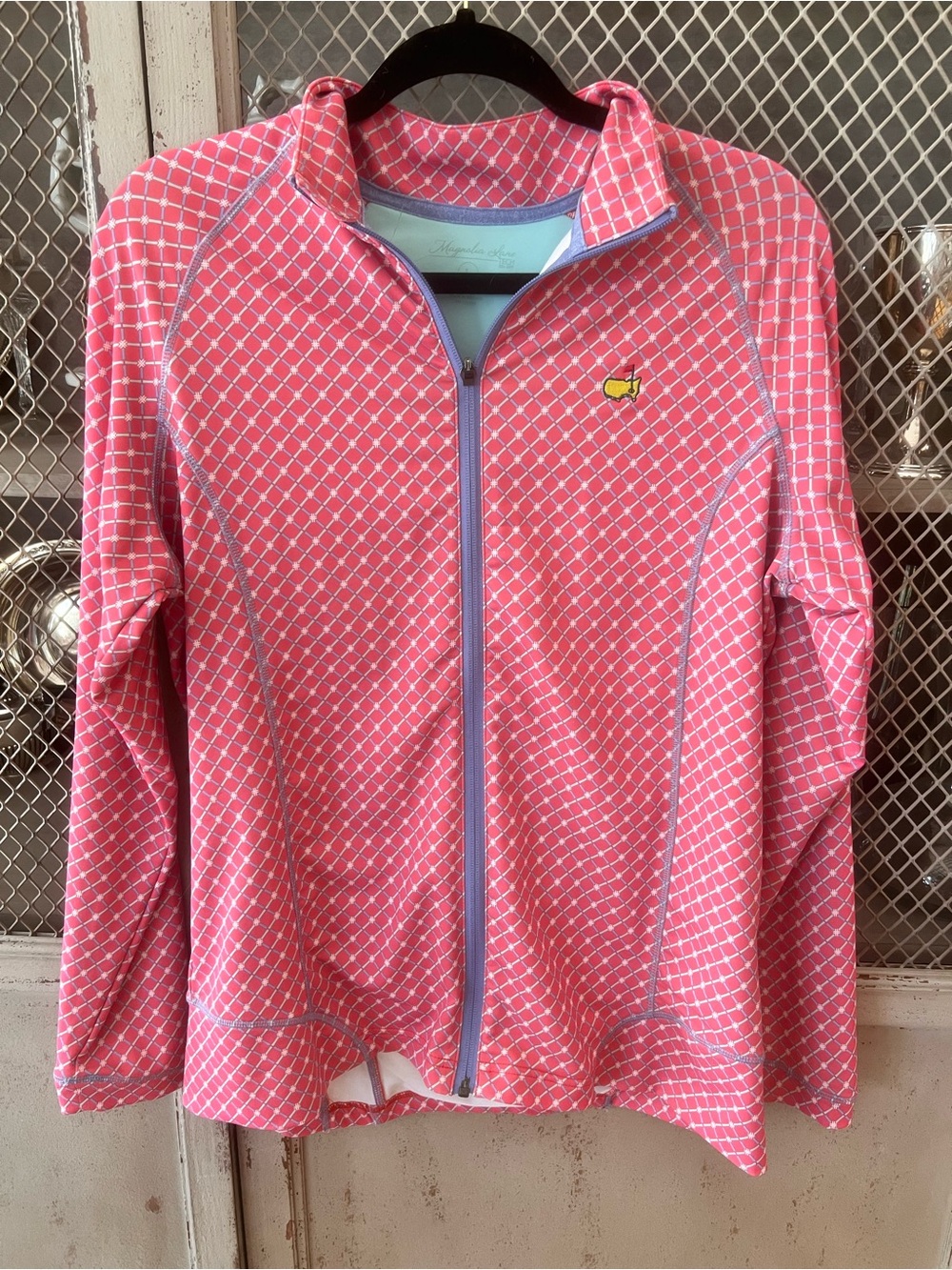 Pink Patterned Full-Zip Utility from Magnolia lane. Size L. Gently loved:)🥰 - Picture 3 of 11